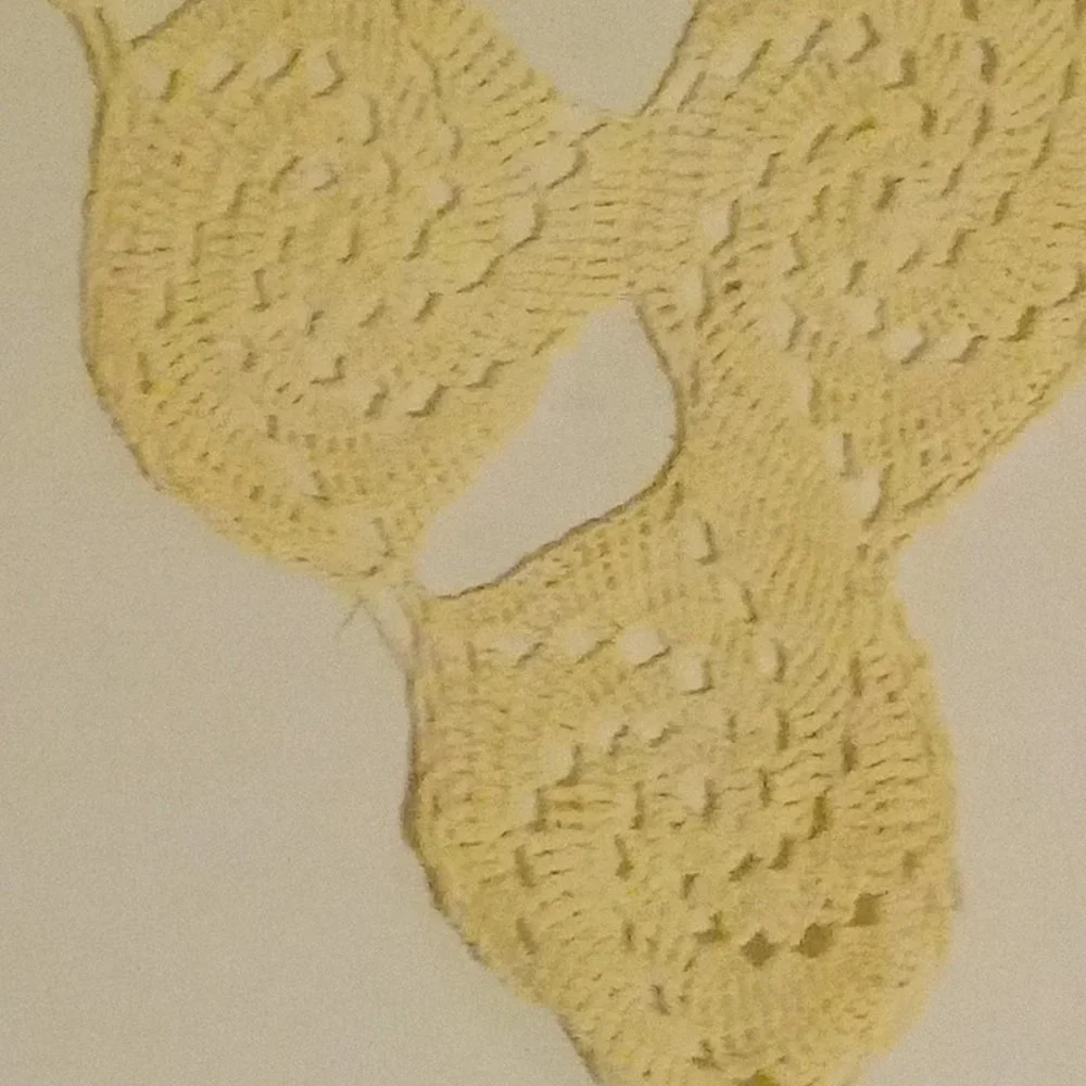 Vintage Handmade Crocheted Starched Doiley Pinwheel Victorian Style